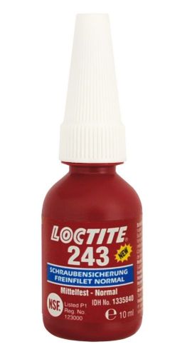 Loctite 243 / 10 ml - zajišťování šroubů středně-pevnostní