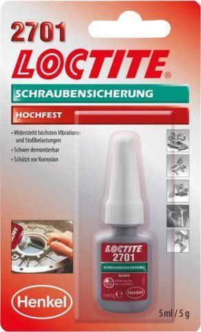 Loctite 2701 / 5 ml - zajišťování šroubů vysoko-pevnostní