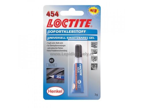 Loctite 454 / 3 g (PO EXPIRACI) - vteřinové lepidlo-blistr