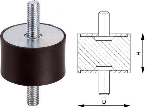 silentblok T1 100x60-M16/46