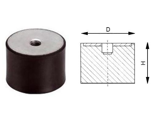 silentblok T5 50x50-M 10