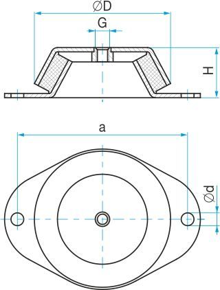 silentblok GMF 106/38 - M12